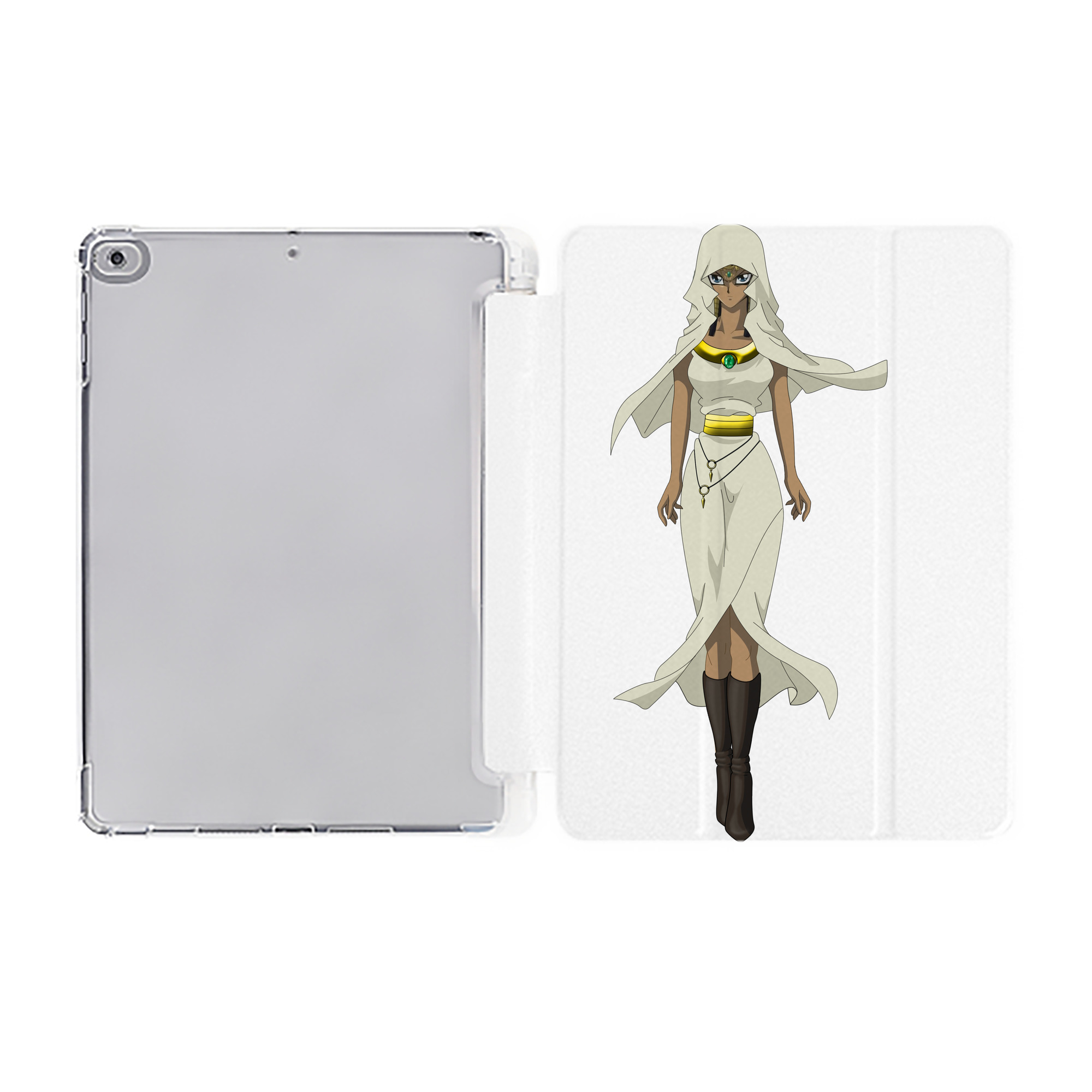 （画像用） 遊☆戯☆王 Yu-Gi-Oh! IPad ケース ペン収納付き 三つ折りスタンド PUレザー×シリコン 対応機種9.5/10.5/10.9インチ